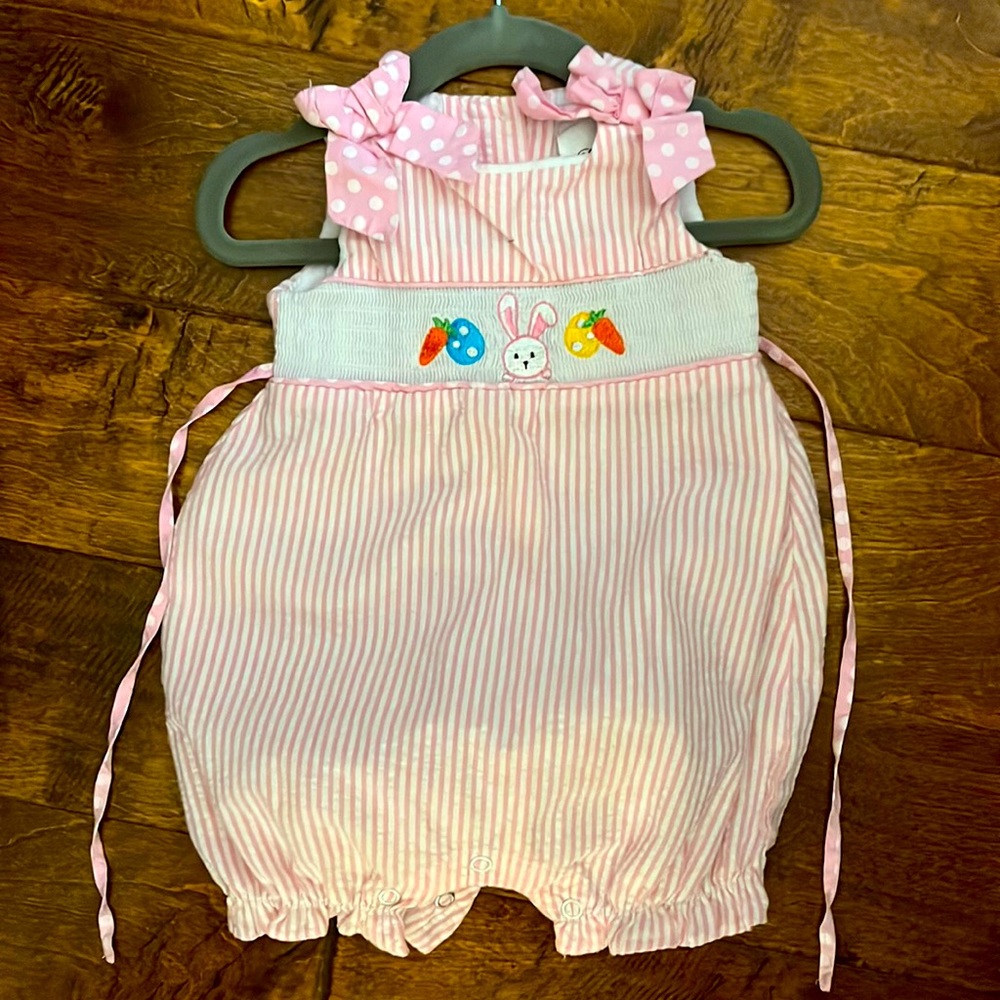 Spring/Summer Seersucker Romper 6M